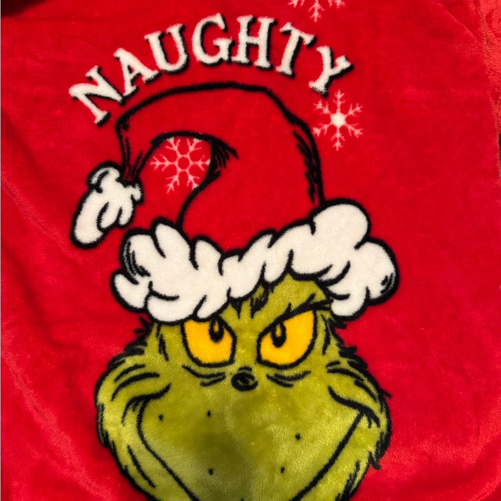 The Grinch “Naughty” Red Plush Christmas Sweatshirt